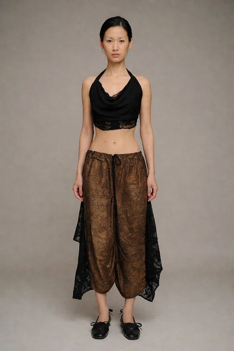 PARTICLE Upcycled Crop Bandeau - Black