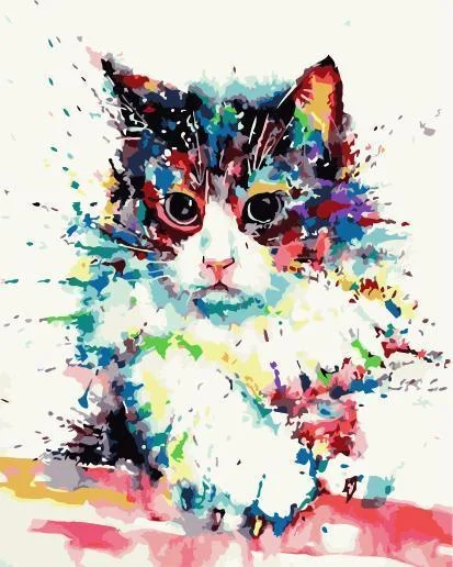 Cat & Dog Paint By Numbers Kits UK For Adult HQD1440