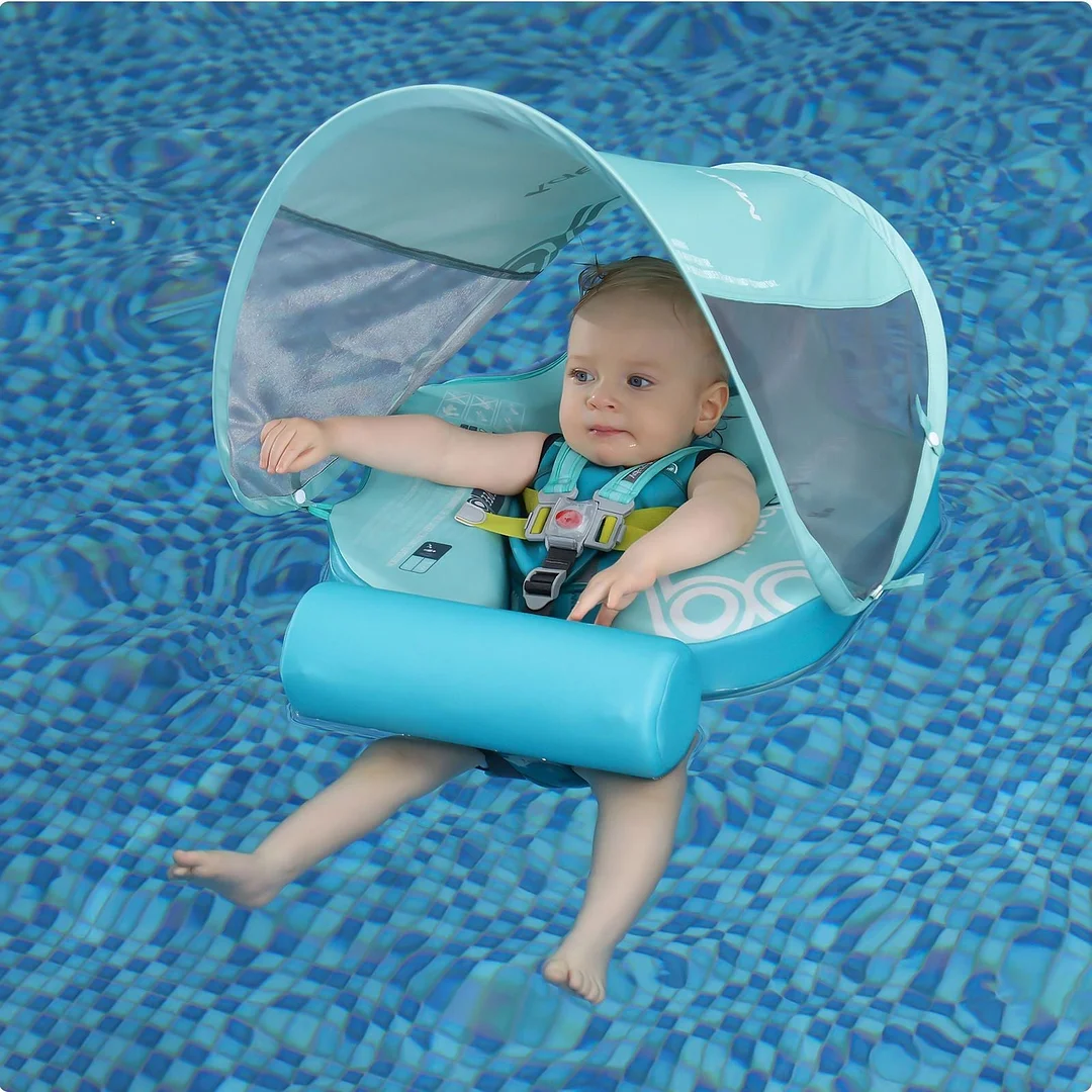 Baby Float for Pool with Sunshade Canopy-Infant & Toddler Swim Trainer