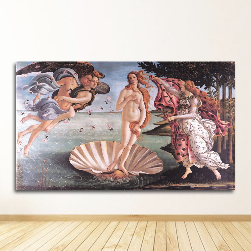 Wall Art Painting for Living Room Home Decor No Frame Classic Famous Painting Botticelli's Birth of Venus Poster Print on Canvas