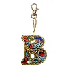 1Pcs 24 Alphabet B-DIY Diamond Painting KeyChain