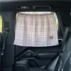 Car Sun Shield Plaid Car Side Window Privacy Curtain