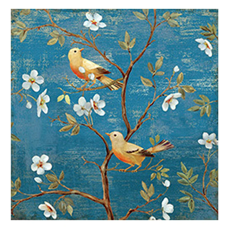 Bird Branch 11CT Stamped Cross Stitch 45*45CM