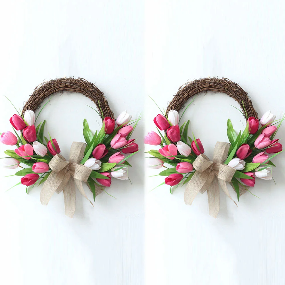 New holiday gift decoration simulation tulip rattan garland