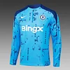 2024/2025 Chelsea Half-Pull Training Suit West Lake Blue Football Shirt 1:1 Thai Quality
