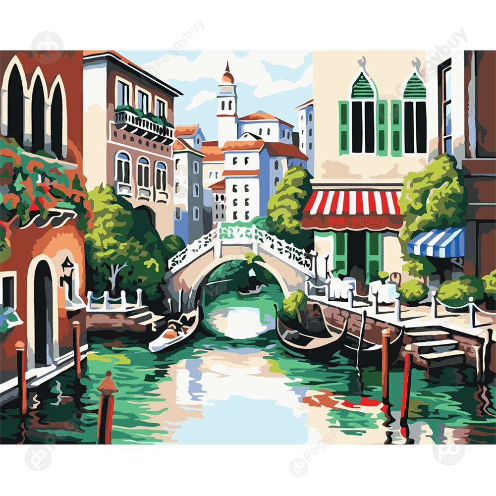

40*50CM Paint By Numbers-Town, 501 Original
