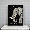 (30x40cm)DIY Pearl Painting Framed Elephant Handmade Pearl Material Art Kit Living Room Decor