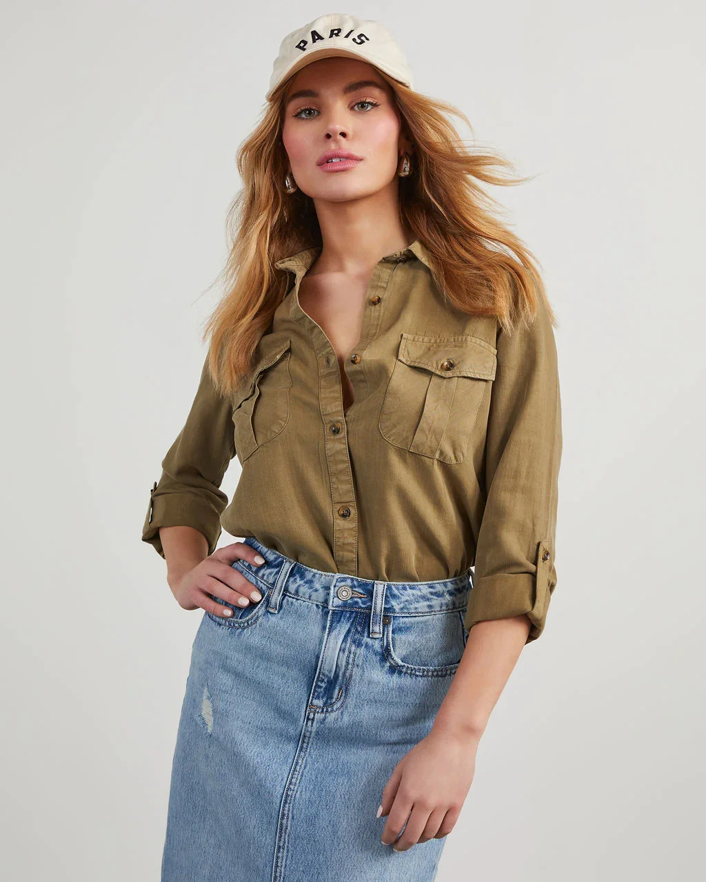 Brownm Brownm Early Fall New Ins Wind Denim Wash Water Fashion Elegant Long Sleeve Multi-Color Shirt 16810