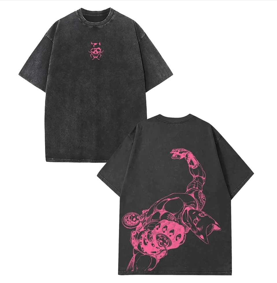 JoJo's Bizarre Adventure Printed Unisex Washed T-Shirt