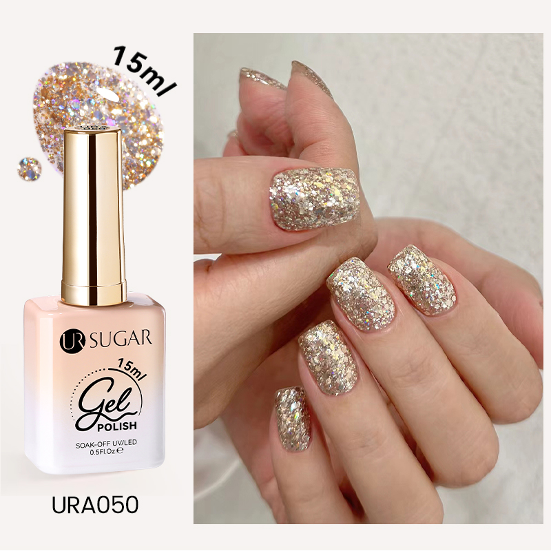 Needmkt UR SUGAR 15ml Champagne Water Light Cat Magnetic Gel Nail Polish Vernis Semi Permanent Soak Off Crystal Gel Polish For Nails
