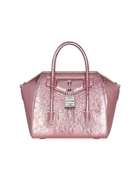 Givenchy Mini Antigona Lock Bag in Laminated Leather 4.9 out of 5 Customer Rating
