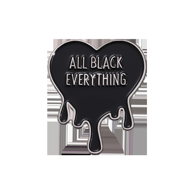 Cartoon Style Pin Book Letter Heart Shape Alloy Stoving Varnish Unisex Brooches