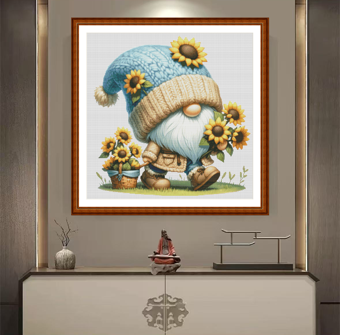 1set DIY Printed Cross Stitch Kit, 【ZZ4863- Sunshine Dwarf】embroidery tools Painting Fairy Cross Stitch