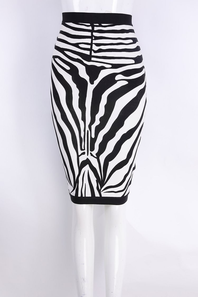 Zebra pattern Bandage Skirt Size XS S