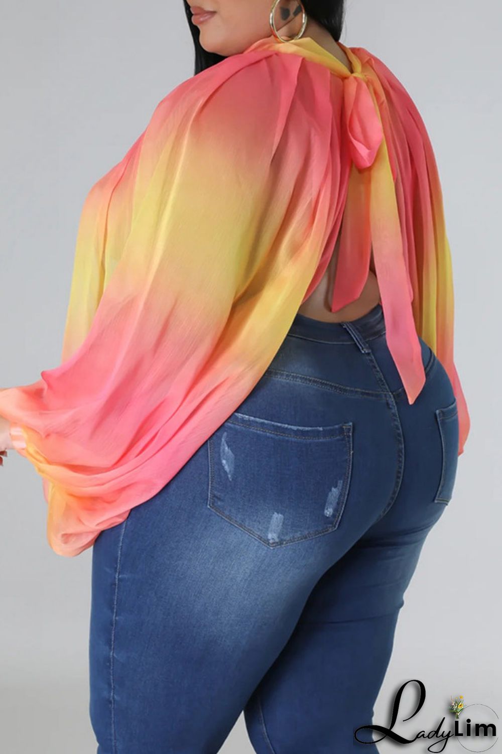 Pink Casual Print Patchwork Turtleneck Plus Size Tops