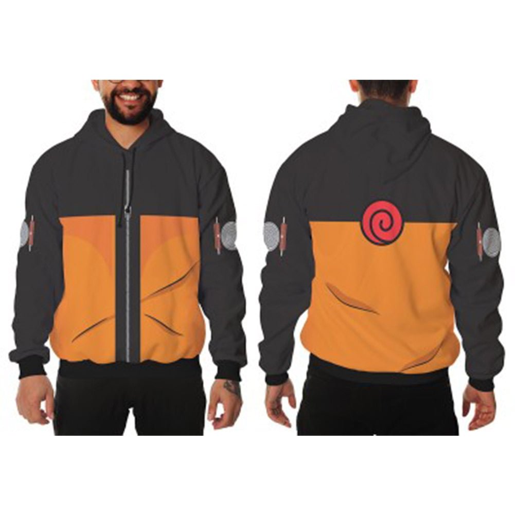 Naruto Hoodie Cosplay 3D Druck Sweatshirt Jacke mit Kaputze für Erwachsene