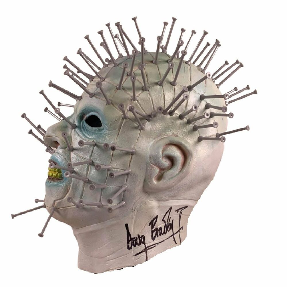 Doug Bradley Signed Pinhead Mask Hellraiser Autographed  5