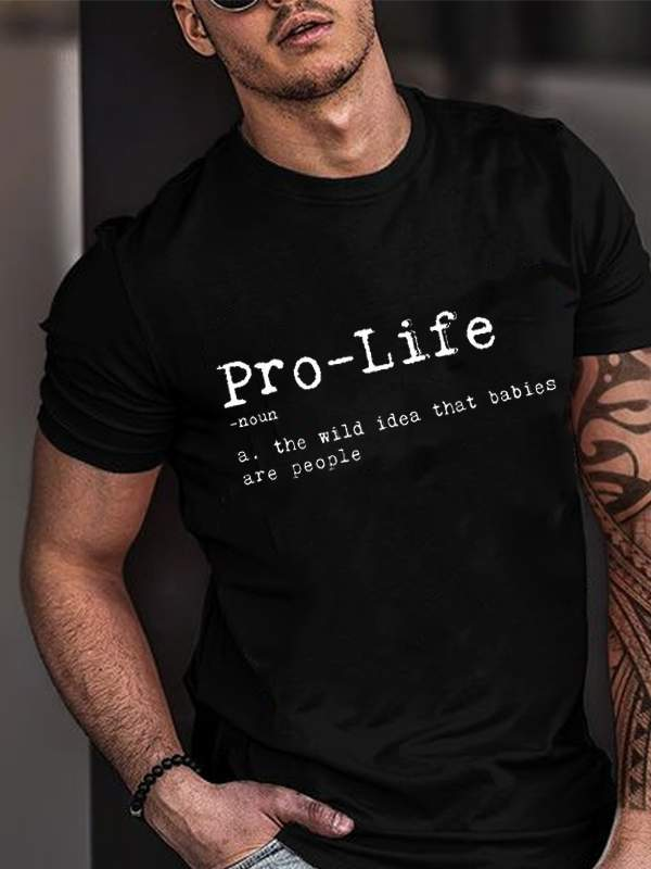 God's Definition of Pro-Life Cotton Crew Neck T-shirt