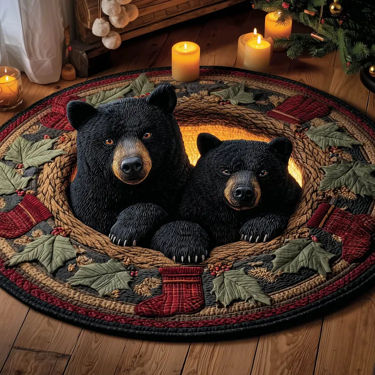 Bear Spirit Quilted Round Mat NCU0NNL180