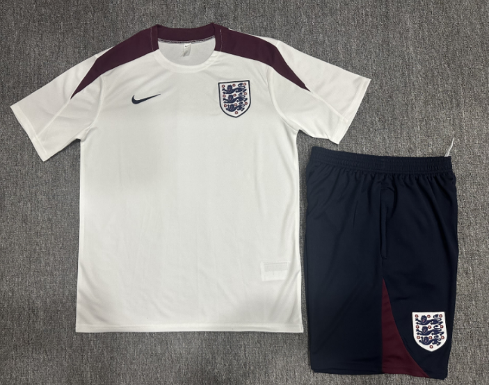 2024 England Training Kit Short Sleeve Football Jersey Set Thai Quality
