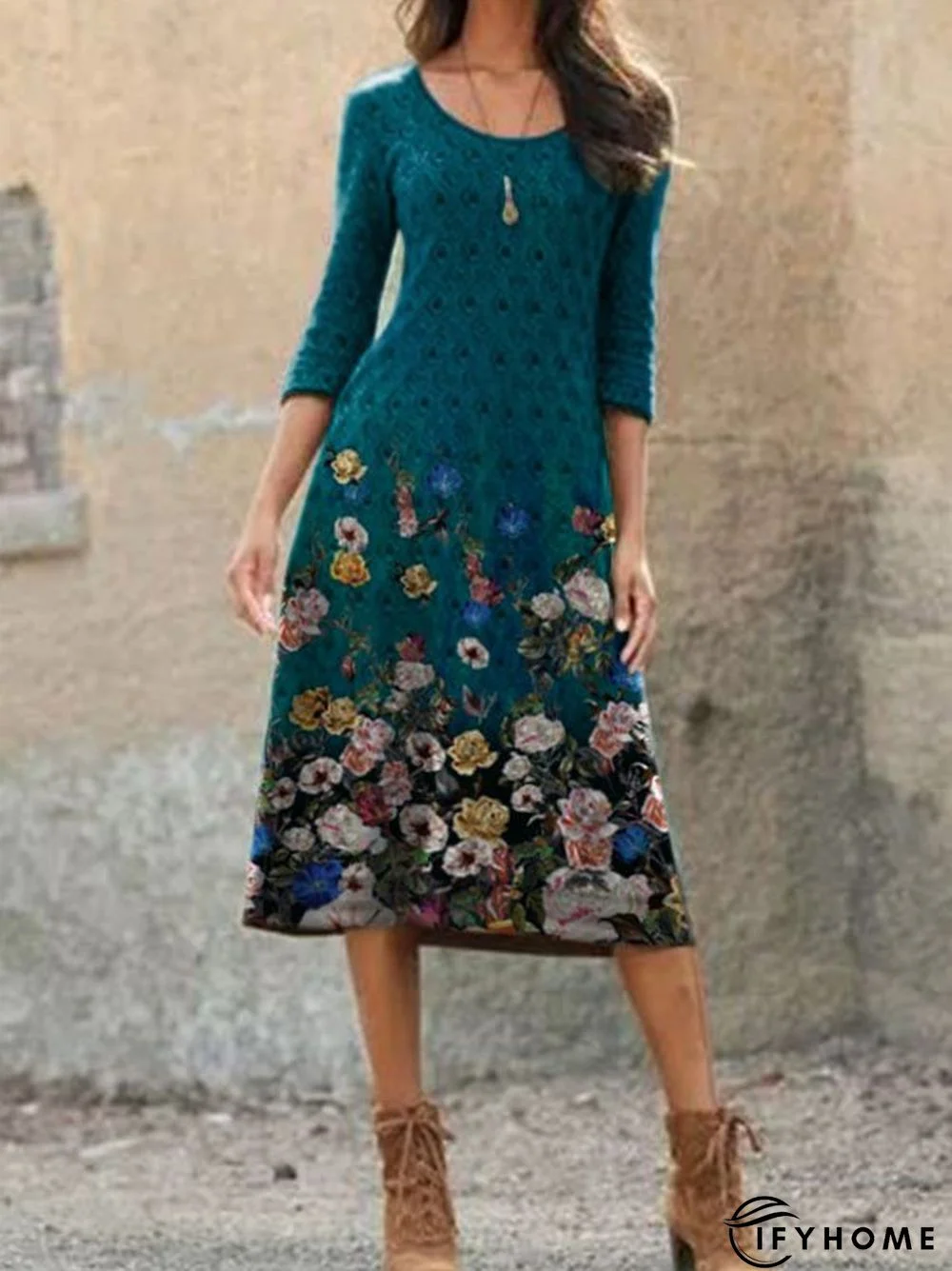 Loosen Vintage Knitting Dress | IFYHOME