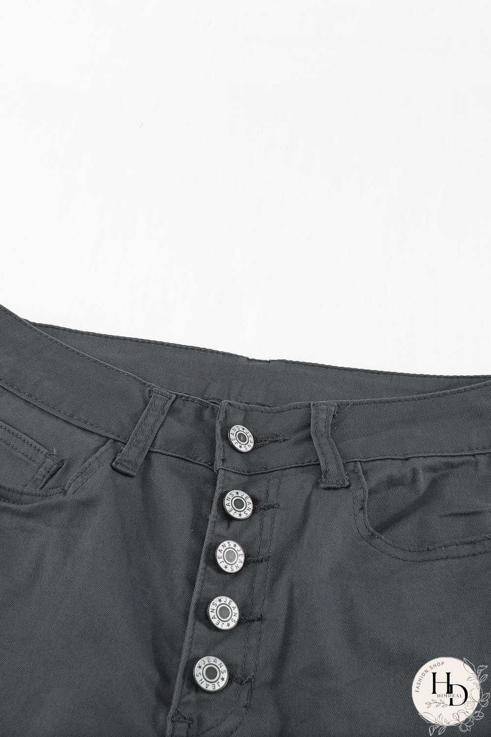 Elastic Loose Wide Leg Button Pants