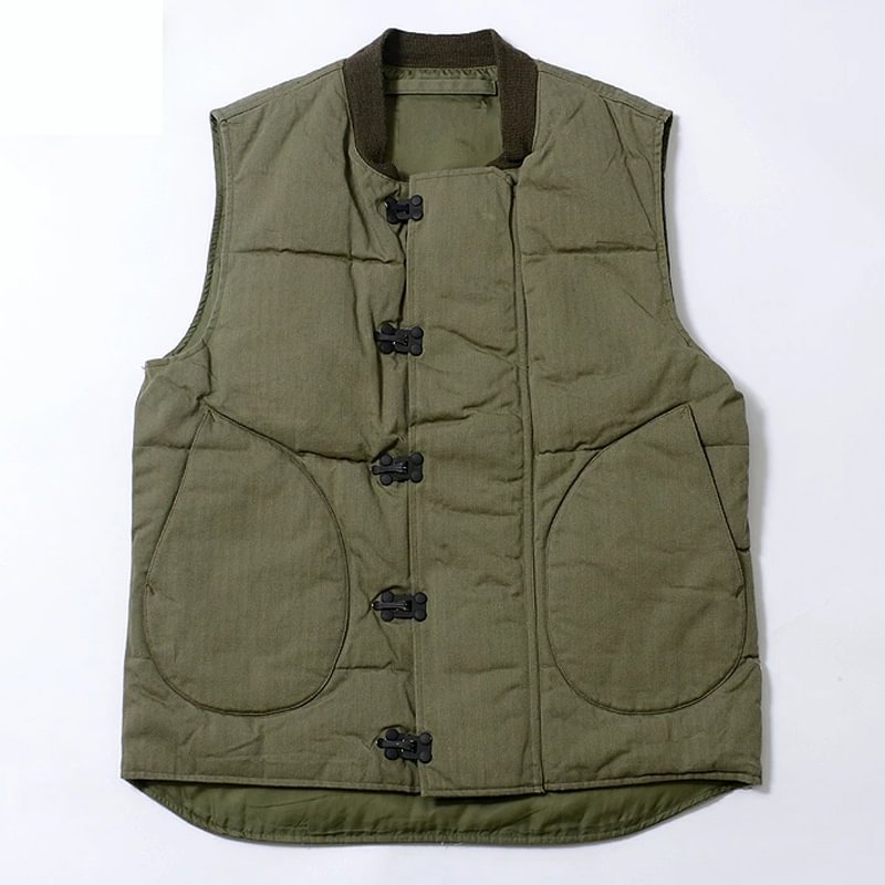 U.S.N Herringbone Military Down Vest 
