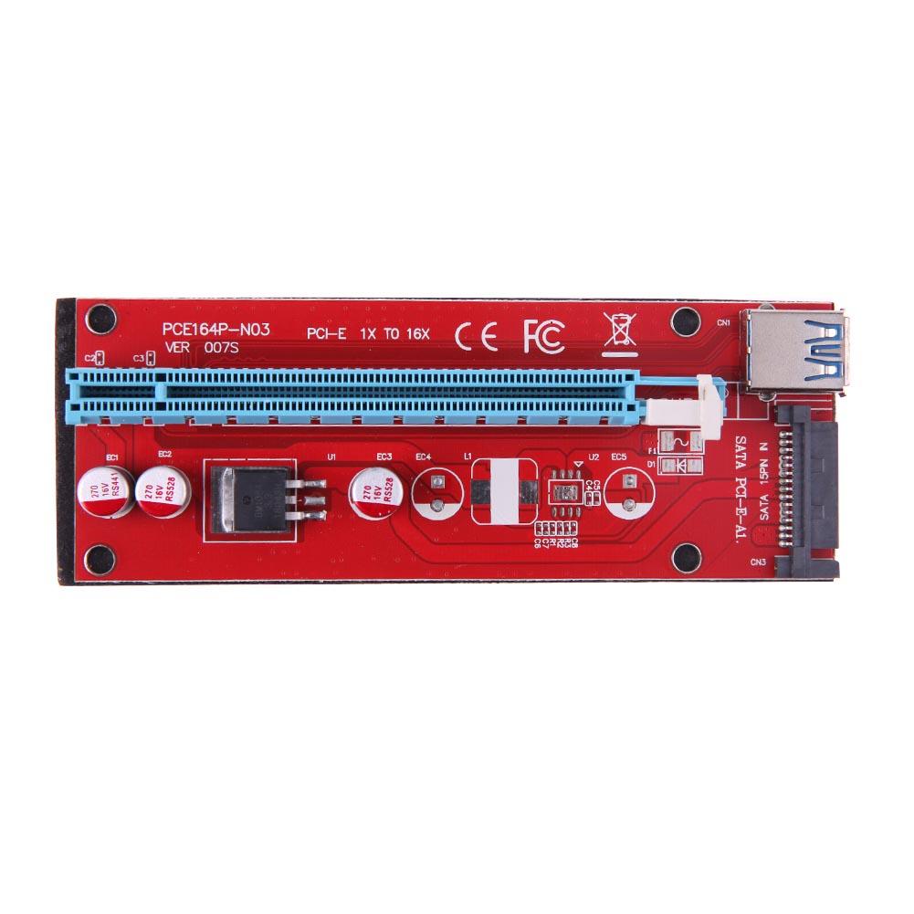 

USB 3.0 PCI-E Express 1x to16x Extender Riser Card Adapter SATA 15PIN Power, 30cm, 501 Original