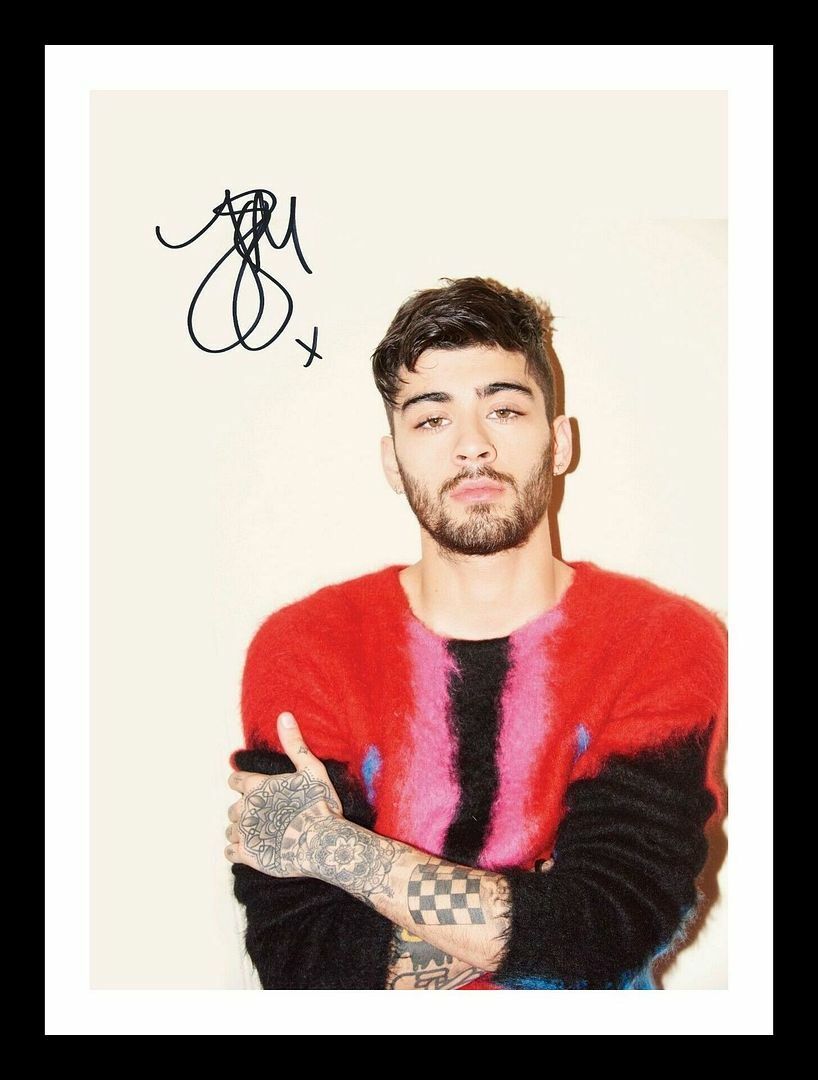 Zayn Malik Autograph Signed & Framed Photo Poster painting 8