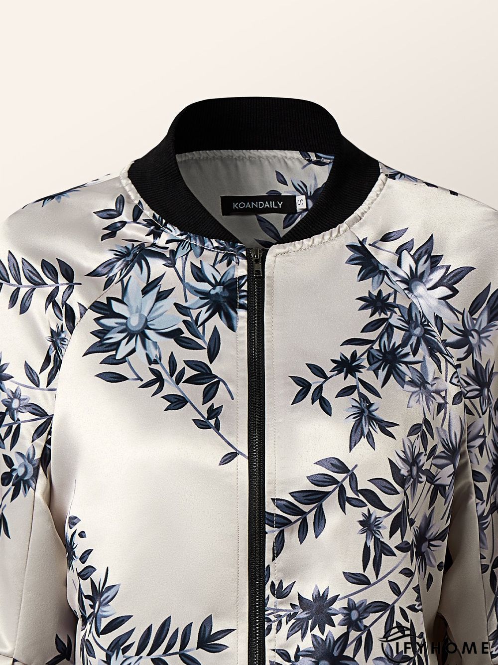 Loose Urban Floral Three Quarter Jacket | IFYHOME