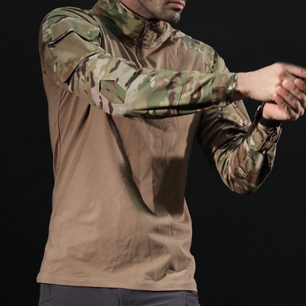 Men Combat Shirt Top Uniform Airsoft Camouflage Combat-Proven Shirts Rapid Assault Sleeve Shirt Battle Strike футболка мужская