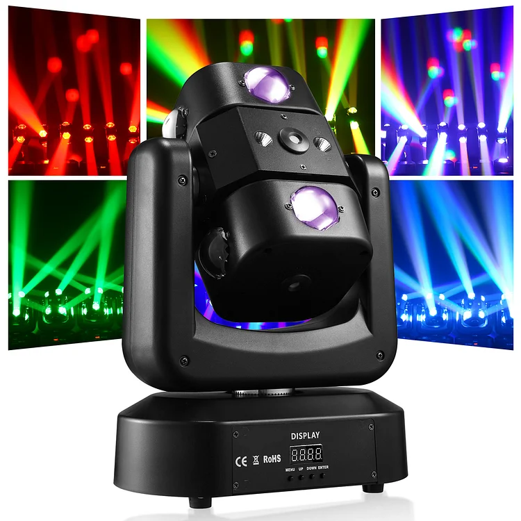 🎉150W RGBW Arm Moving Head Light DMX512 8x10W Beam LED Stage Light Strobe Projector for KTV Dance Hall Bar Disco