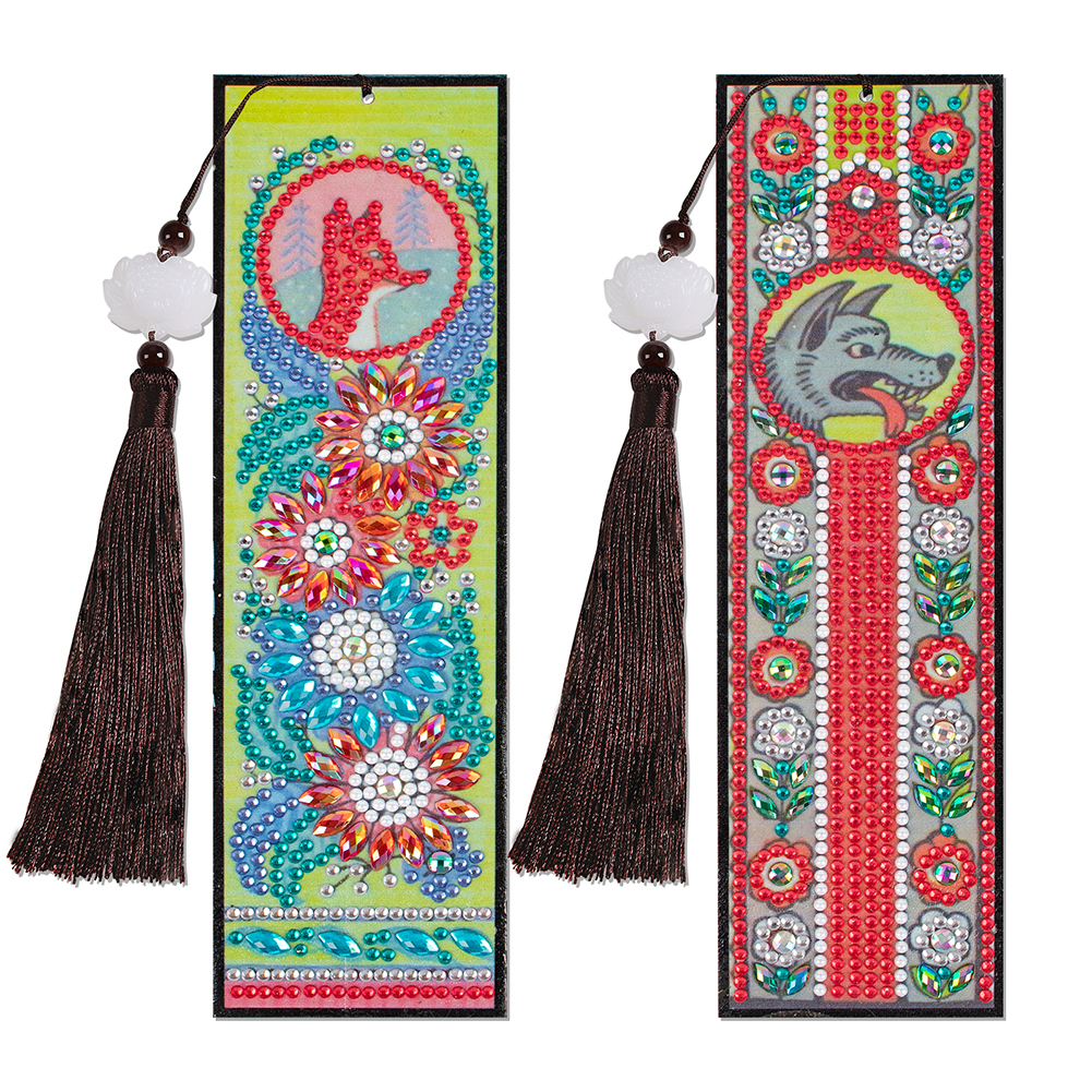 

2pcs Flower - 5D DIY Craft Bookmark, 501 Original