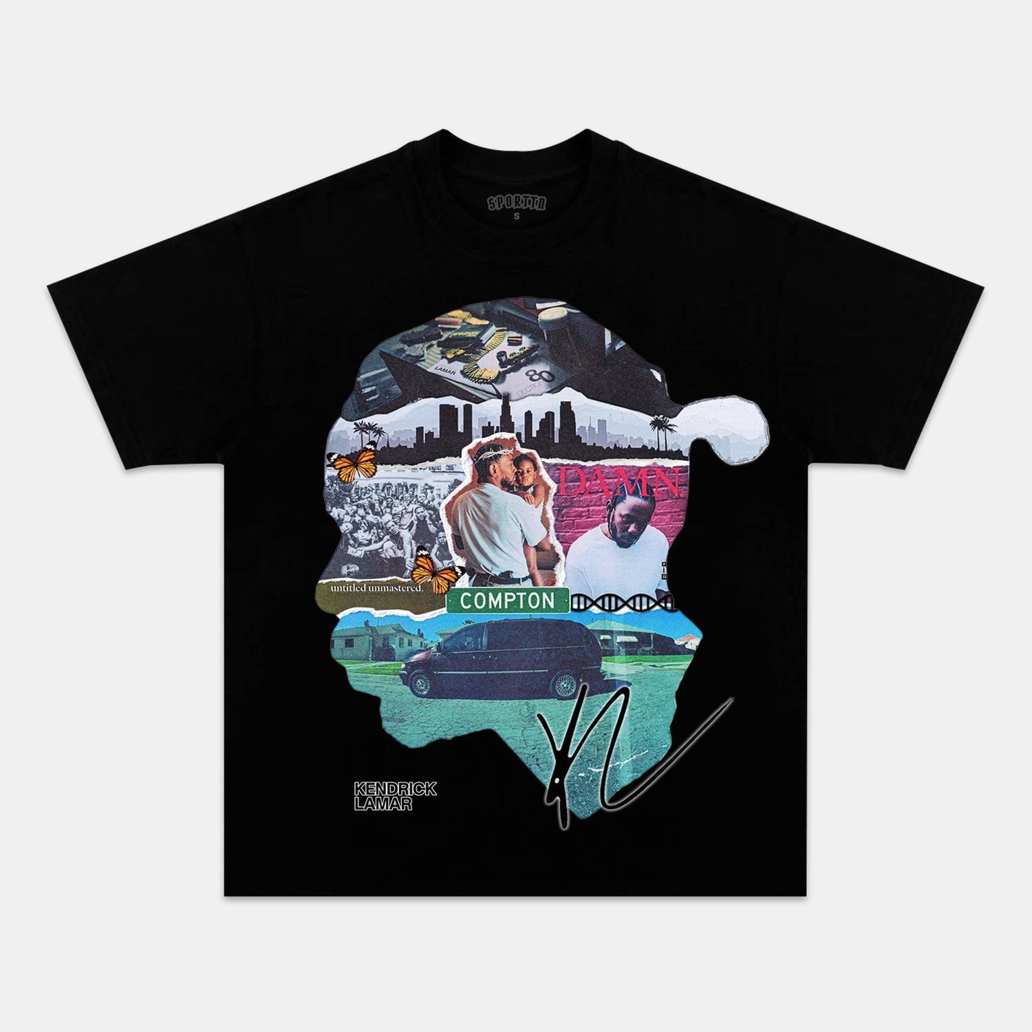KENDRICK LAMAR & HEAD COLLAGE TEE