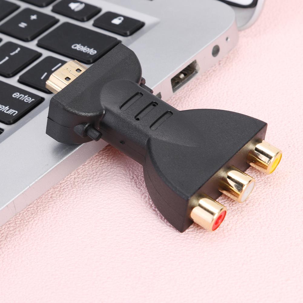 

HDMI-compatible Male to 3 RCA Female Composite AV Audio Video Adapter Converter for TV, 501 Original