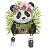 (US Local)Panda Theme Wood DIY Diamond Painting Hooks Home Decor Craft Kit for Wall Decor
