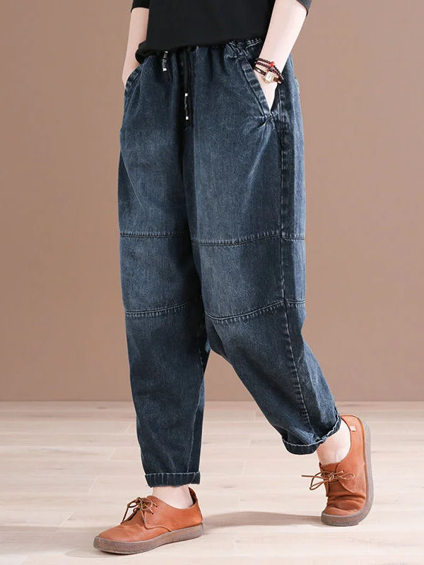 Women plus size clothing Women's  Versatile Thin Casual Cropped Pants-Nordswear