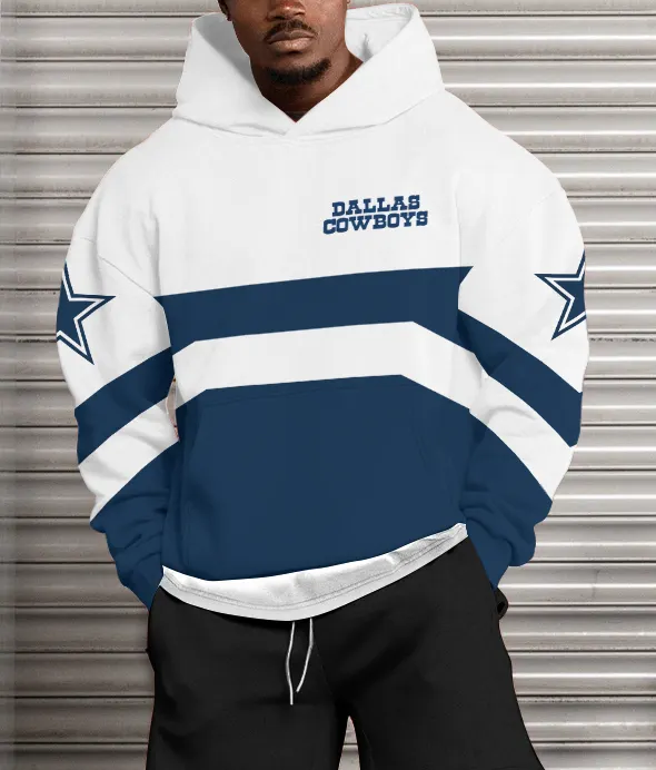 Dallas Cowboys Printed Hooded Pocket Pullover Hoodie