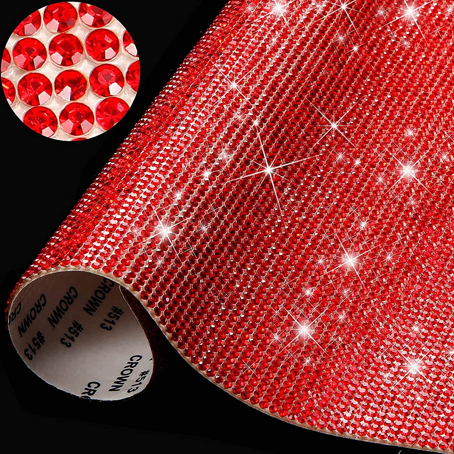 50% OFF - 12000 Pieces Bling Bling Crystal Rhinestones Sticker (Red)