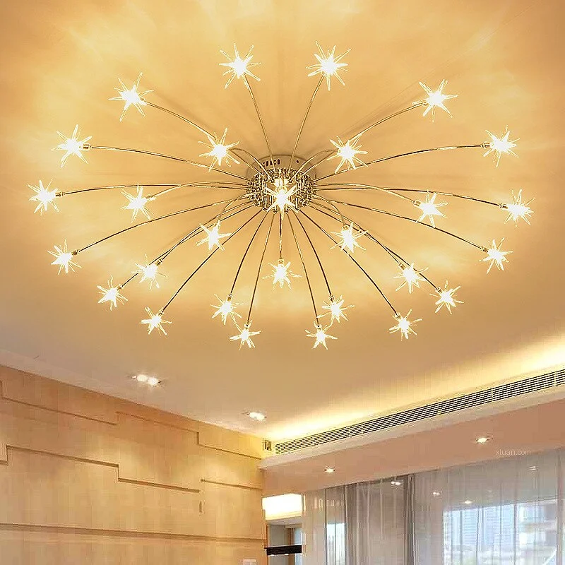 Modern Ice Flower Glass Ceiling light Bedroom Kitchen Children Room Sky Star Ceiling Lamp Designer Lighting Fixtures