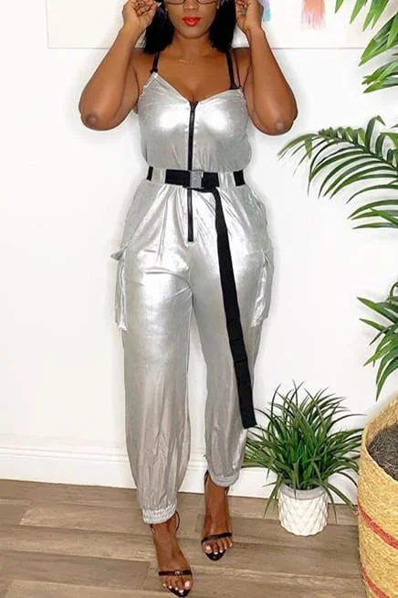 Fashion Sexy Sleeveless Sling Jumpsuit