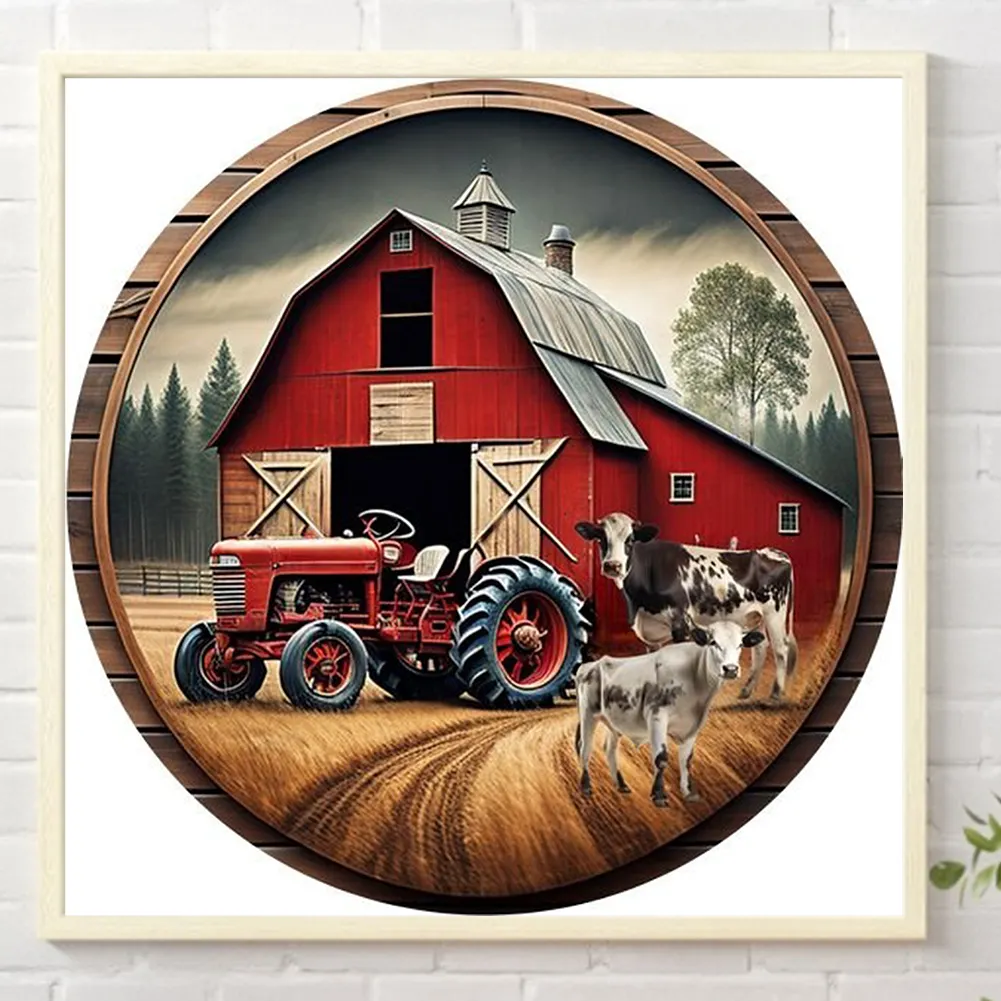 Diamond Painting - Full Square Drill - Farm Cow(Canvas|45*45cm)