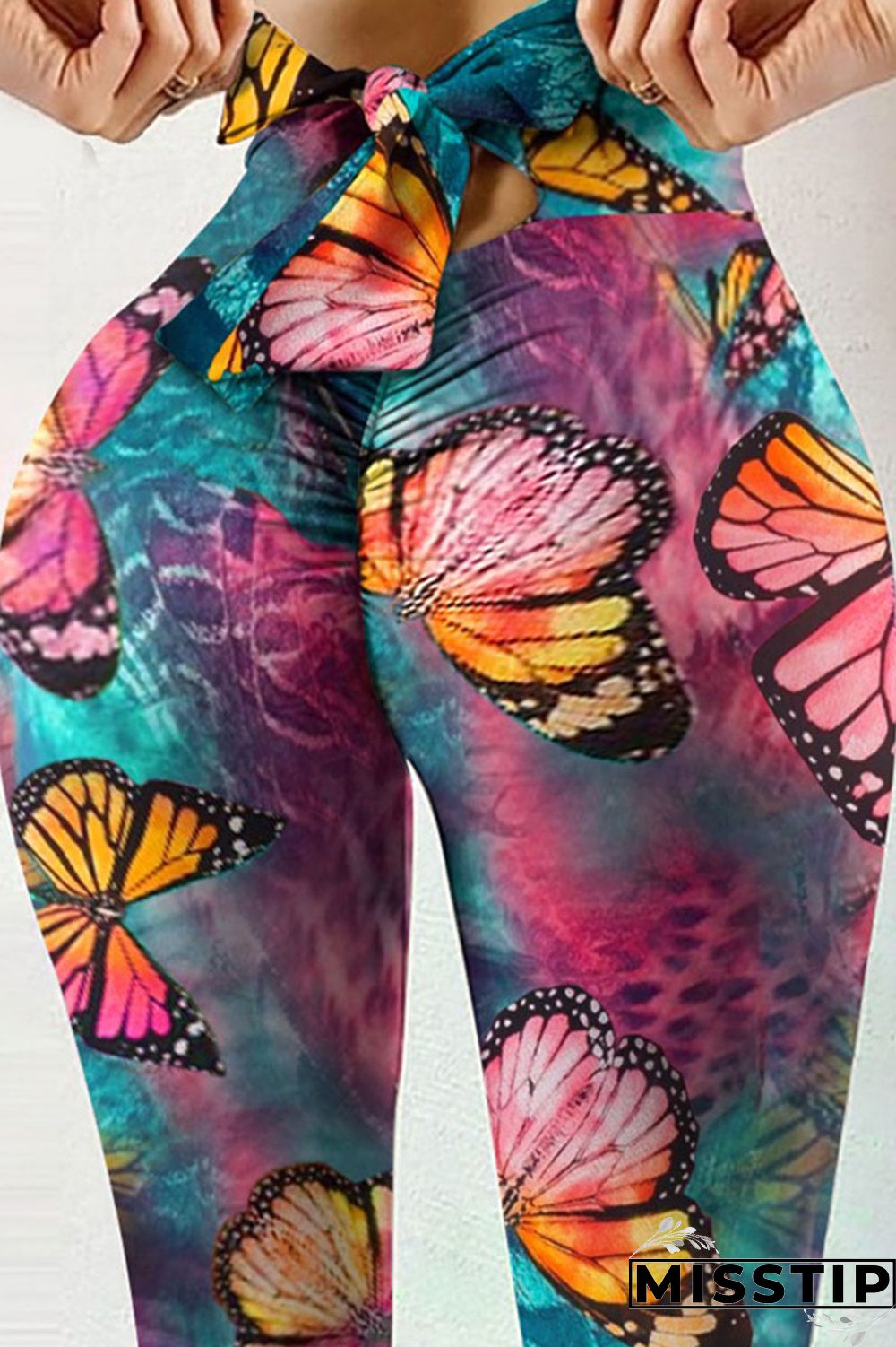 Leopard Print Sportswear Print Bandage Patchwork