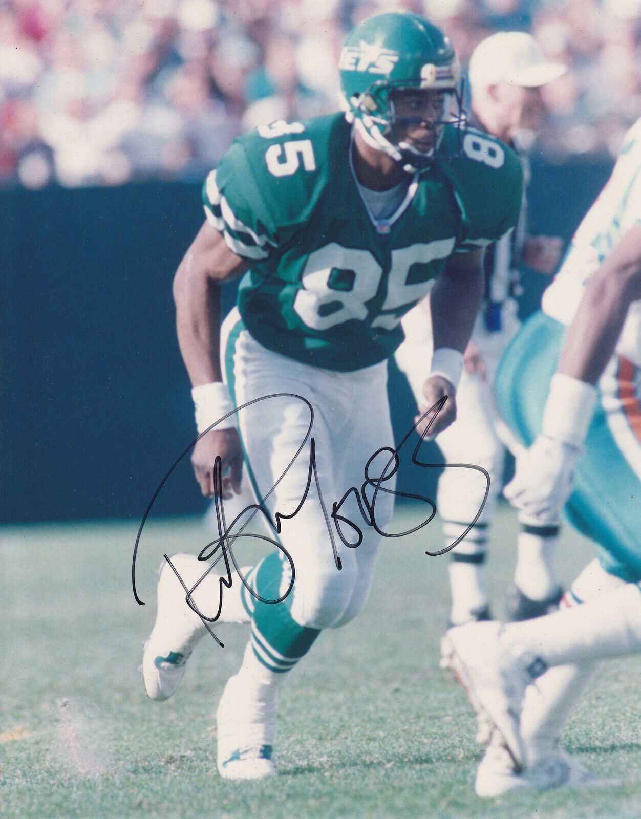 Rob Moore #2 8x10 Signed Photo Poster painting w/ COA New York Jets