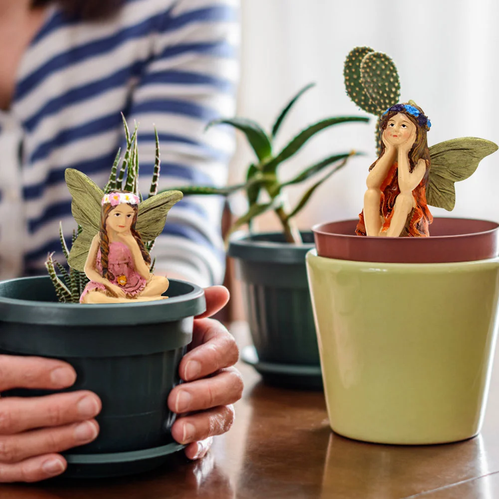 Mini Fairy Figurines Elf Set Resin Miniatures Garden Landscape Decoration