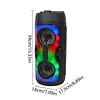 BT Portable Wireless Speakers with Mic & Radio Stereo Subwoofer Music Player RGB Colorful Light Soundbar Column For Home Use/Square Dancing/Karaoke