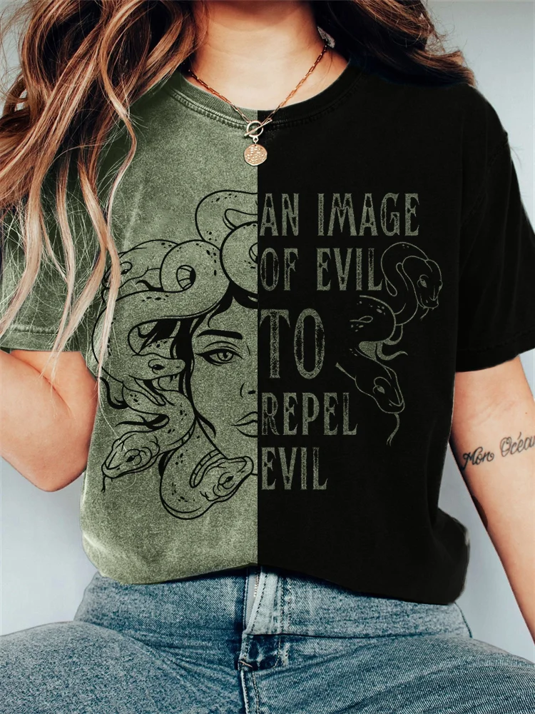 An Image of Evil to Repel Evil Medusa Feminist T Shirt