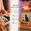 Black Cat Glass Mosaic DIY Craft Kit &ndash; Framed Halloween Wall Art