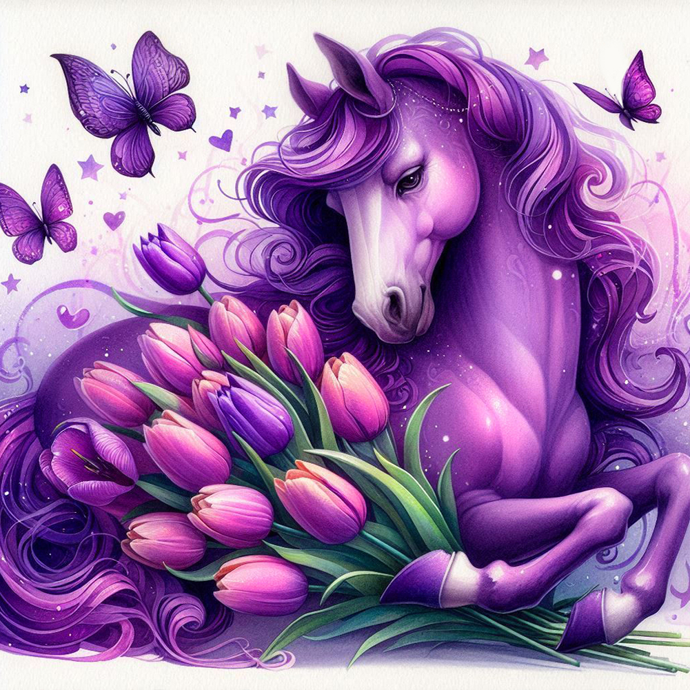 Horse 40*40cm(canvas) full round drill diamond painting