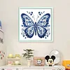 Butterfly-11CT Stamped Cross Stitch 40*40cm/15.75*15.75in